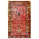 Early 20th Century Persian Silk & Wool Kashan Carpet